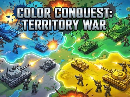Command one of 4 unique factions in this intense RTS war! Capture territories to expand your army and destroy enemy bases.

Factions:

Grey: High HP (Tank), slow production.

Green: Fast spawn (Swarm), low HP.

Blue & Yellow: Balanced fighters.

Capture neutral zones to increase your unit capacity. Can you dominate the map?