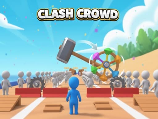 Clash Crowd Game is an addictive arcade runner game where you tap to run, survive obstacles, and reach the destination. Control your crowd, avoid traps, and face thrilling challenges in every level. Easy controls, engaging gameplay, and colorful 3D graphics make this game perfect for quick fun. Run smart, grow your crowd, and prove your survival skills.