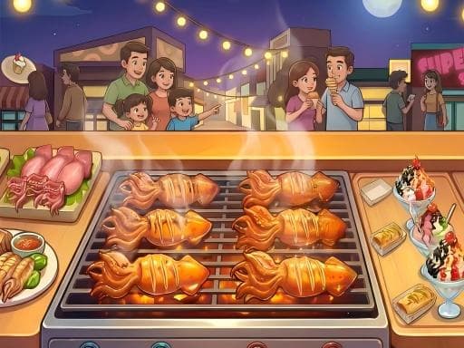 Dream Kitchen is a fun and fast-paced restaurant simulation game inspired by shawarma-style cooking gameplay. Take customer orders, cook the right food, and serve every dish on time to keep customers happy. Complete levels with 3-star ratings, earn coins, upgrade your kitchen equipment, and unlock new recipes. Explore multiple themed chapters, including a Pancake Shop, Street Stall, Fast Food Restaurant, and Western Restaurant, each with unique dishes and challenges!